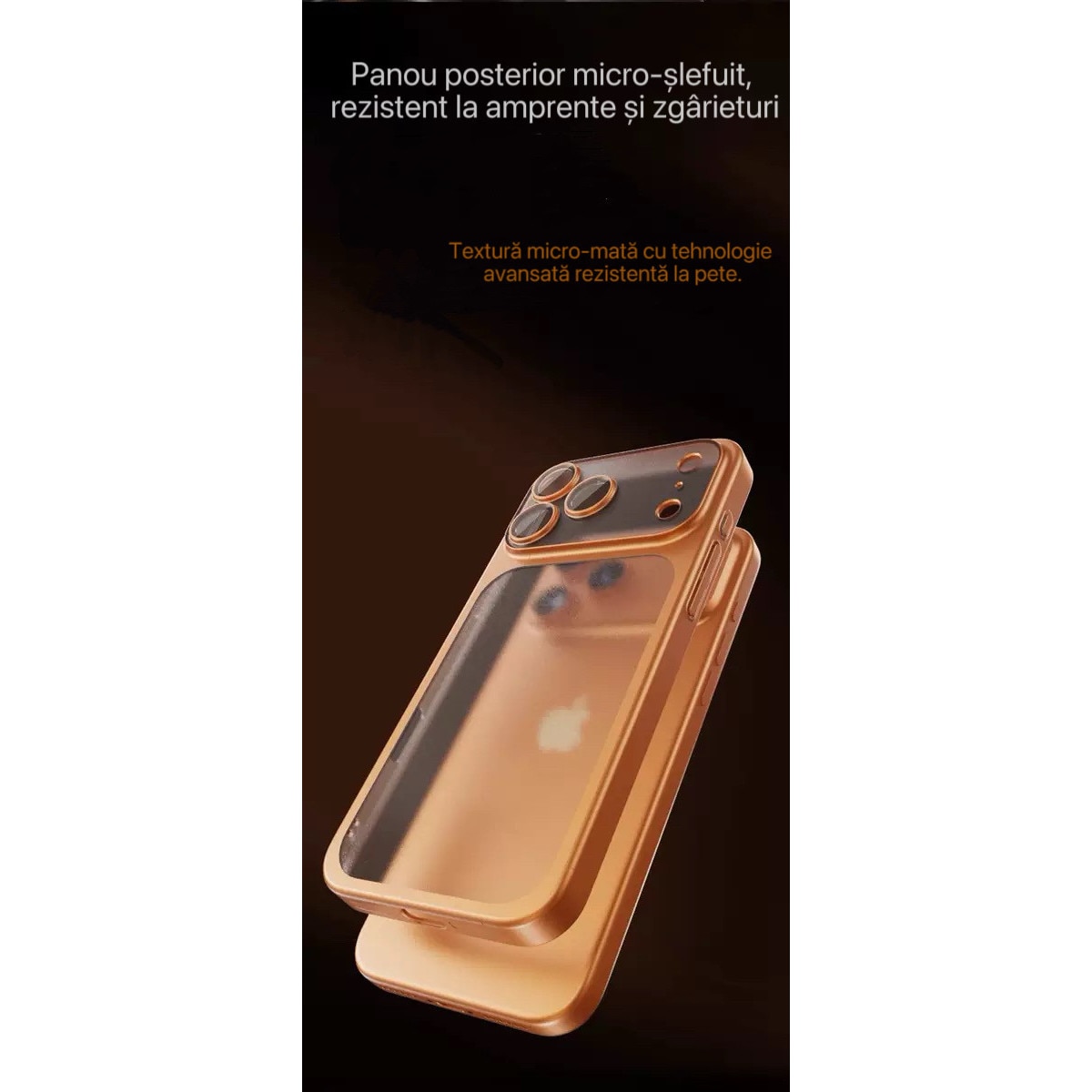 Husa pentru iPhone 17 Pro cu protectie pentru lentile si Anti-ingalbenire, Placa din spate transparenta, Argintiu,1 protector de ecran din sticla temperata si 1 set de unelte pentru instalare