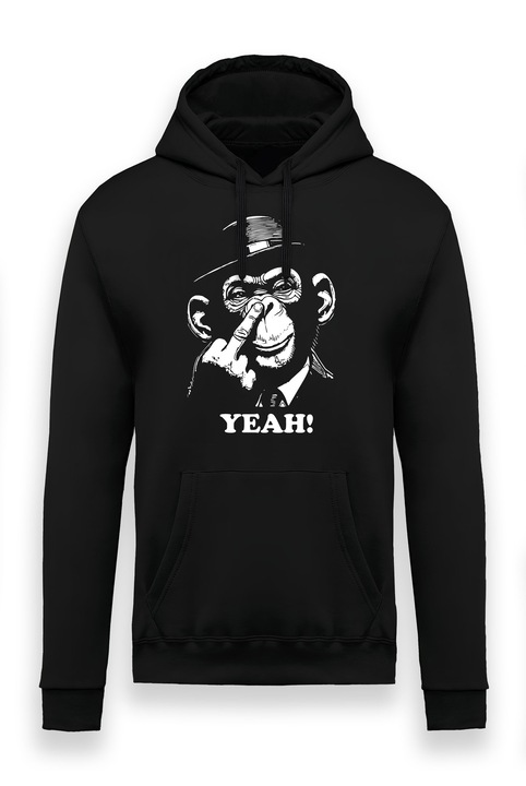 Hanorac Bărbați Casual YEAH, Negru