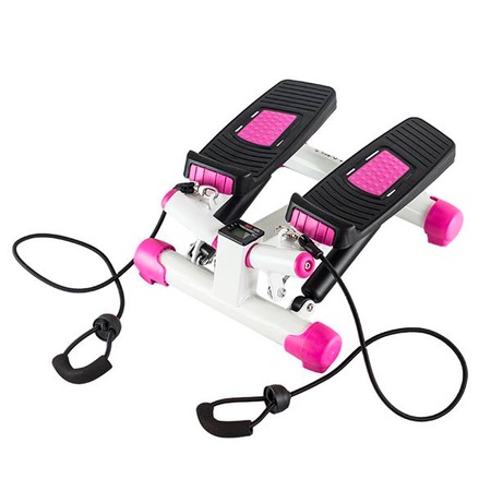 Stepper lateral HMS Twist S3033, greutate maxima utilizator 100kg, negru/roz reducere Emag