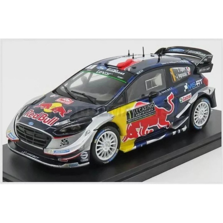 Ford Anglia Fiesta WRC Team M-Sport Nr. 1 Monte Carlo Rally Győztes 2017 S. Ogier 1:24 Hachette autómodell