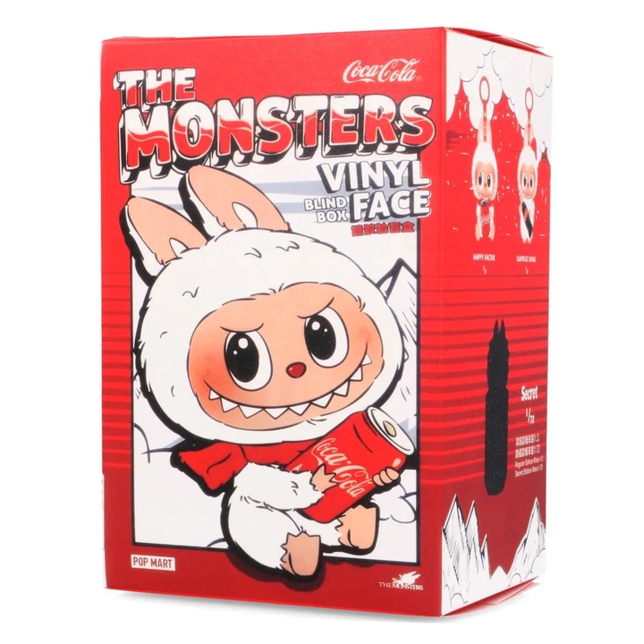 Плюшена фигурка LABUBU Secret Edition Coca-Cola – 16 см, въртяща се глава, играчка за деца 3+ години, ABYZ