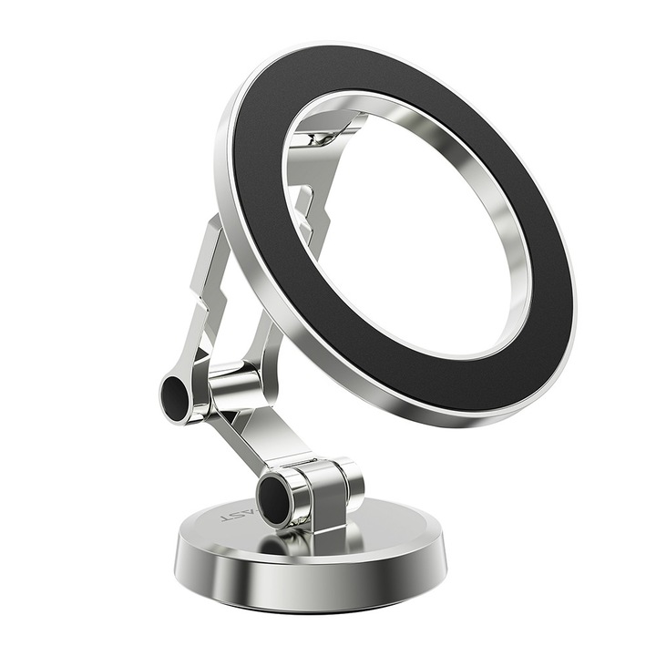 Suport Magnetic Car Holder (D20), Acefast, Magnetic Ring, 360° Rotation, for Dashboard, Universal, Adjustable - Silver
