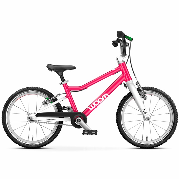 Детски велосипед Woom 3 Go с 16" колела, розов Hot Pink