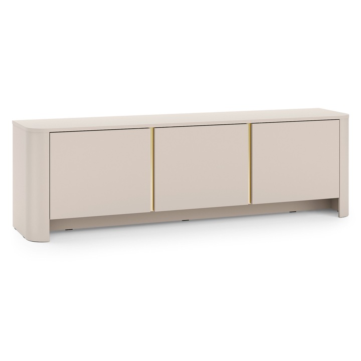 TV szekrény, kasmír, 168 x 39 x 52 cm, modern bútor lekerekített élekkel, szín: többszínű, anyag: MDF, jellemzők: tartós, ellenáll a mechanikai sérüléseknek, könnyen