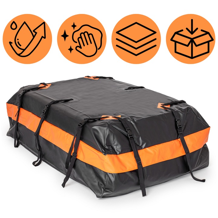 Cutie portbagaj BE-ACTIVE.PL, impermeabila, capacitate mare, set cu mata antiderapanta, 30x45cm