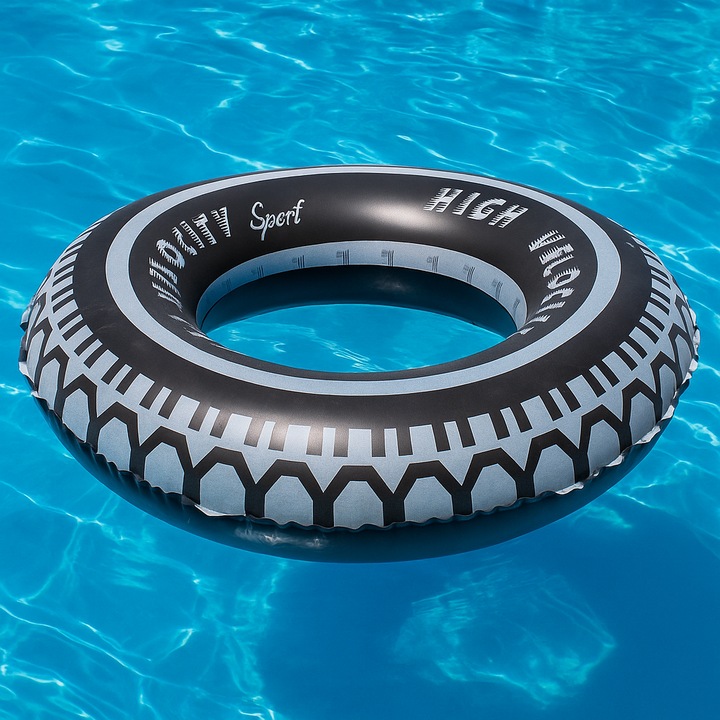 Colac de inot BE-ACTIVE.PL, 90cm, pentru invatare, culoare multicolor