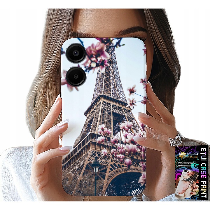 Samsung Galaxy A06 5G telefontok, World Case, Párizs Eiffel-torony, szilikon, többszínű