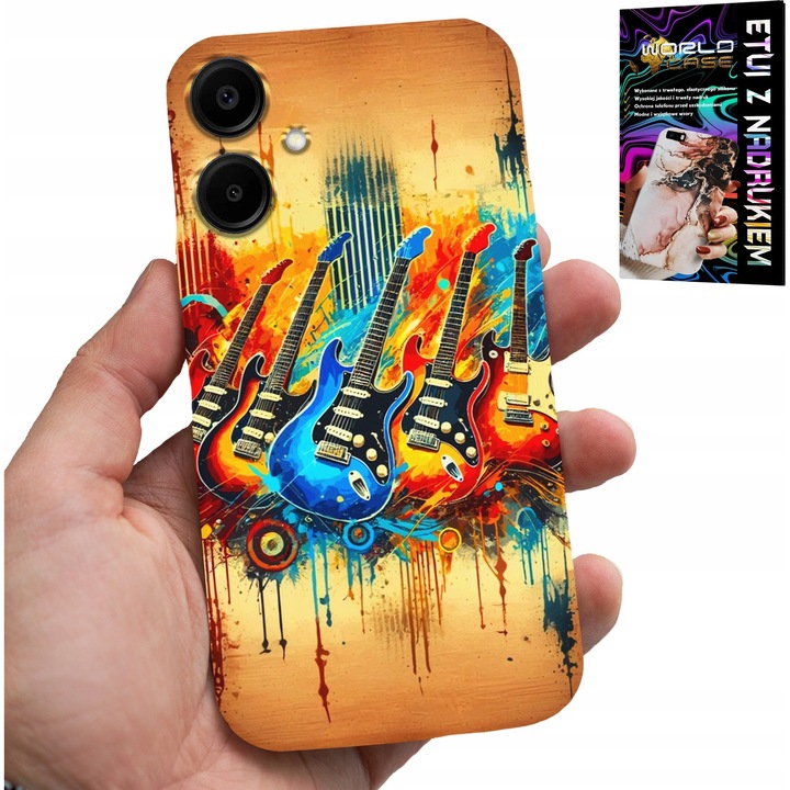 Telefontok, World Case, Samsung Galaxy A06 5G, elektromos gitár mintás, szilikon