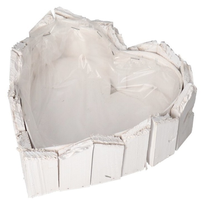 Suport ghiveci din lemn, DEKO, alb, 20x20cm, 23cm inaltime, set 1 bucata