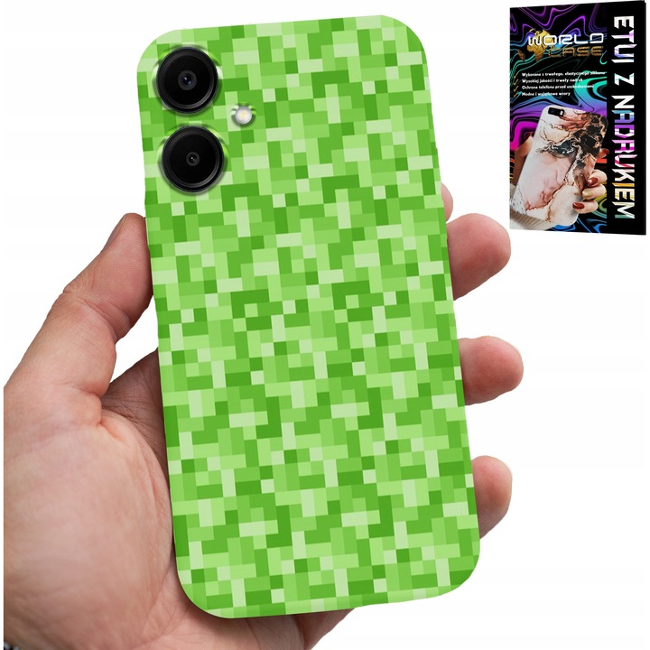 Coajă pentru Samsung Galaxy A06 5G, World Case, design Pixel Game, silicon, multicolor
