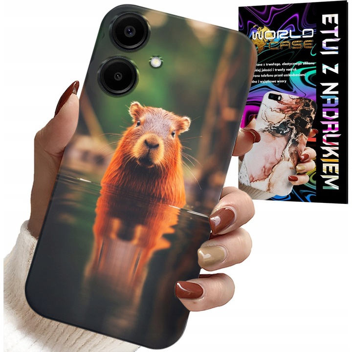 Telefontok, World Case, Samsung Galaxy A06 5G-hez, kiváló minőségű gumi, többszínű nyomtatás, 0,2 cm