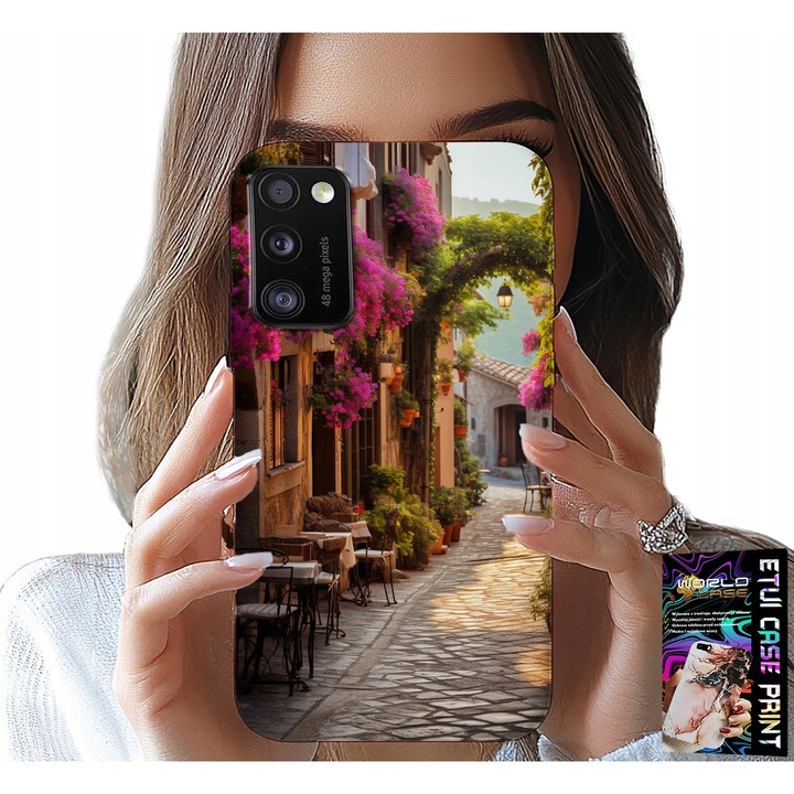 Caz pentru telefon, World Case, Samsung Galaxy A41, imprimare cu cafenea, silicon