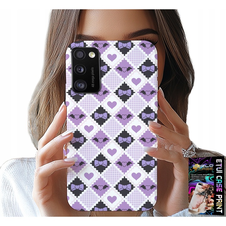 Carcasa pentru Samsung Galaxy A41, World Case, Fashion Hearts Bow, silicon, imprimare full color