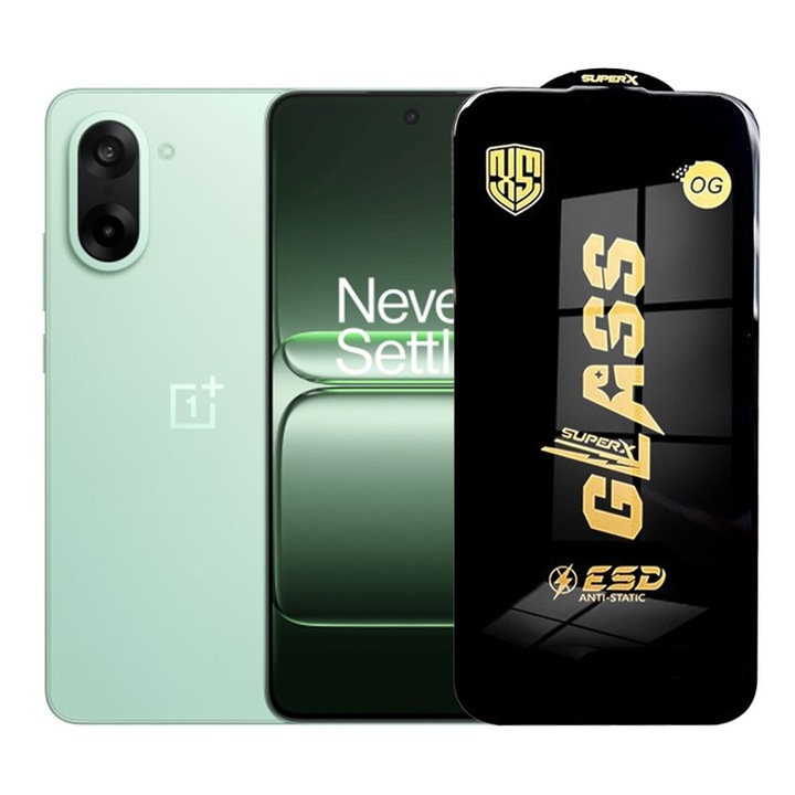 Folie ecran pentru OnePlus Ace 5 Ultra, Sticla Securizata ESD, Margini Negre, Rezistenta la Z