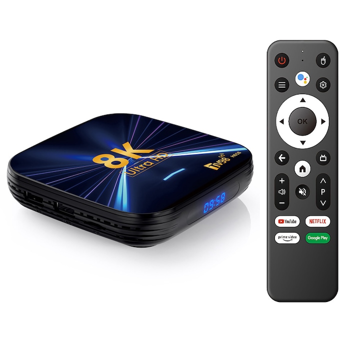 TV Box, LexMat, Android 14, 8K, 4K HD, WiFi 6, Bluetooth дистанционно управление, HDMI, стрийминг