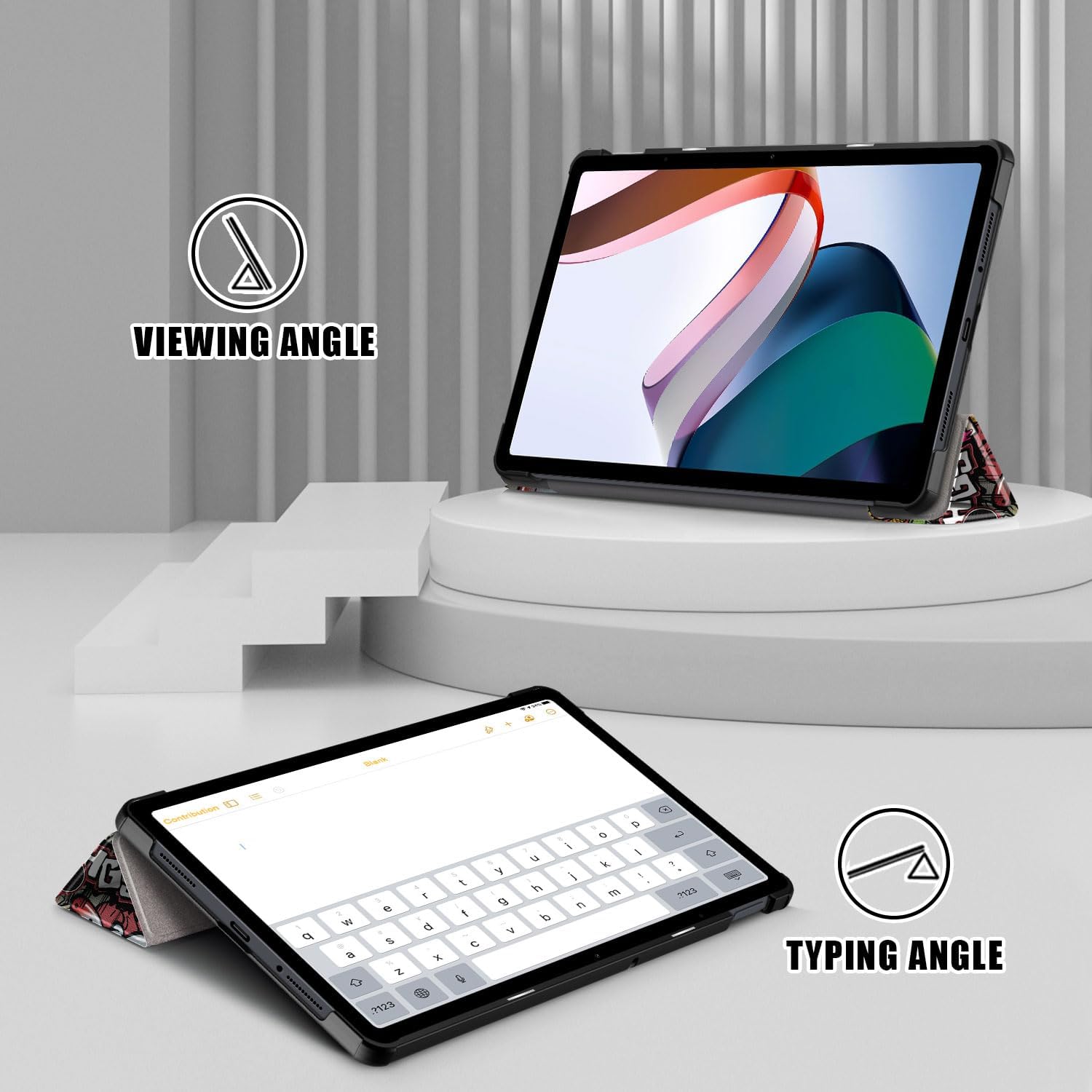 Husa Sigloo pentru tableta Xiaomi Redmi Pad Pro 12.1" – Slim, Tri-Fold Magnetic, Piele Ecologica, Antisoc, Stand Reglabil, – model Galaxy