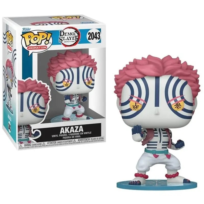 Figurina Funko Pop! Demon Slayer - Akaza #2043, tatuaje albastre