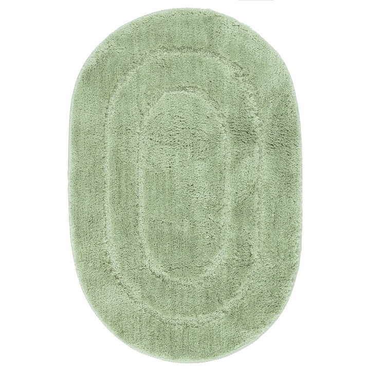 Covor De Baie, e-floor, 50 x 80 cm, Verde, Suport Antiderapant, Uscare Rapida, Moale Si Pufoasa, Usor De Intretinut, Lavabil La Masina