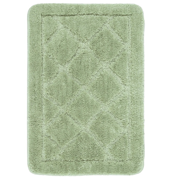 Covor De Baie, e-floor, 40 x 60 cm, Verde, Suport Antiderapant, Uscare Rapida, Moale Si Pufoasa, Usor De Intretinut, Lavabil La Masina