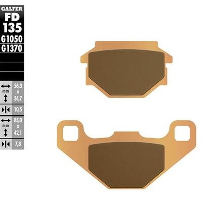 Спирачки за велосипед, GALFER, KH173, метални, комплект