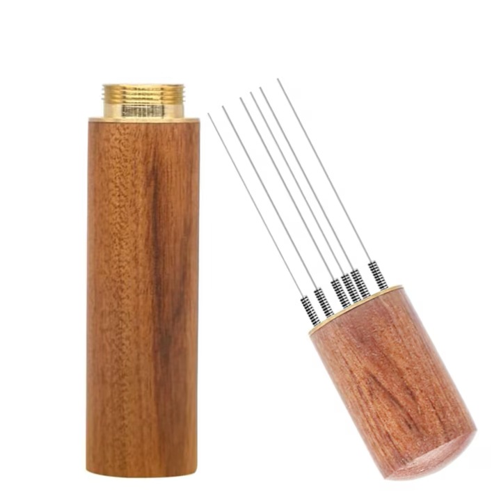 Dispozitiv espresso SuooTci, 6 ace, lemn maro, 8.6x1.8x1.8 cm