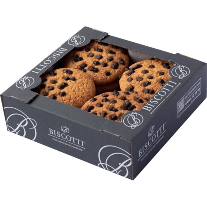 Fursecuri americane shortbread Biscotti cu bucati de ciocolata, 400 g
