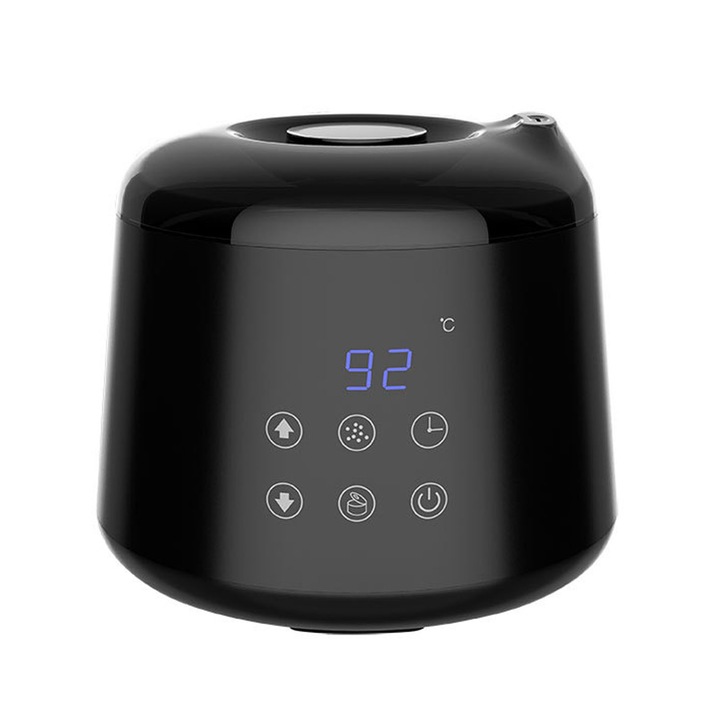 Incalzitor pentru ceara, ZGGZERG, Capacitatea 500ml, 100W, 30-135°C, Ceara care se topeste rapid, Pentru epilat acasa, Plastic, 16.5*16.5*14.2cm, Negru