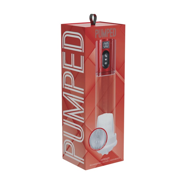 Сексуална помпа MAXLIFT HYPERLIFT, Pumped by Shots, 7 режима, металик червено