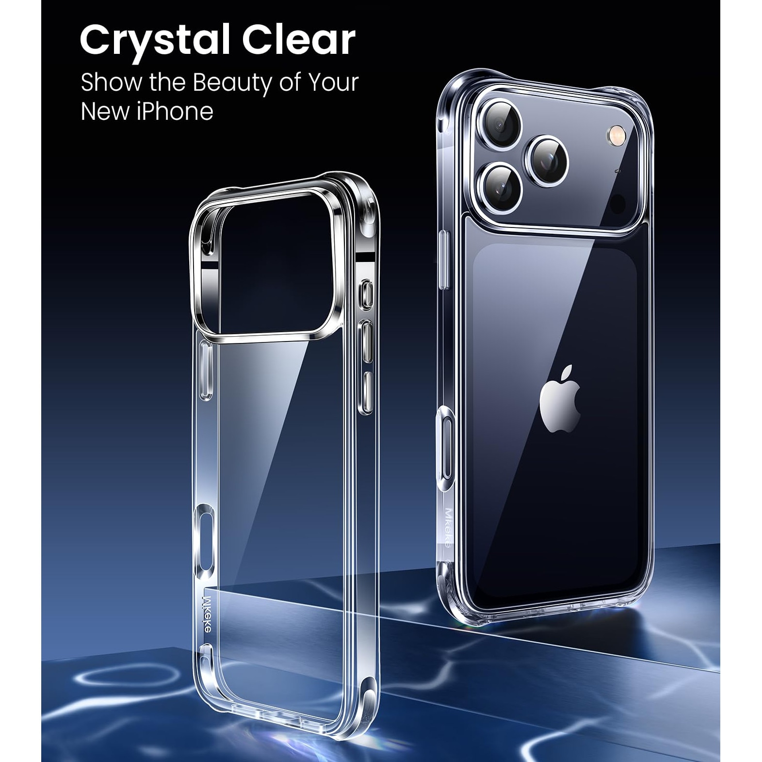 Set 2 Huse Transparente PHCATION pentru iPhone 17 Pro Max, 1 Husa Rigida cu Suport Magnetic + 1 Husa TPU Flexibila, Transparente