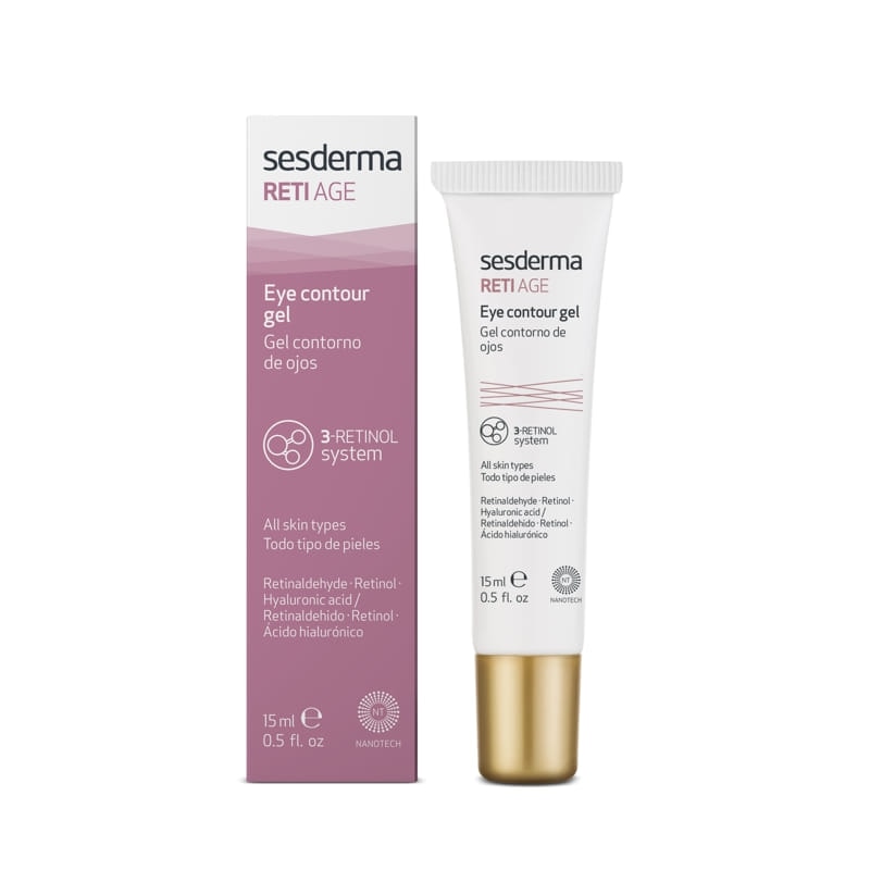 Crema pentru conturul ochilor SESDERMA RETIAGE , actiune anti-rid cu retinol stabilizat, reduce cearcanele si edemul, cu aplicator ceramic, 15ml