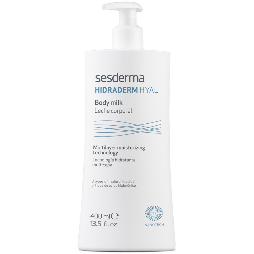 Lapte de corp hidratant SESDERMA HIDRADERM HYAL, cu 3 tipuri de acid hialuronic, 400 ml