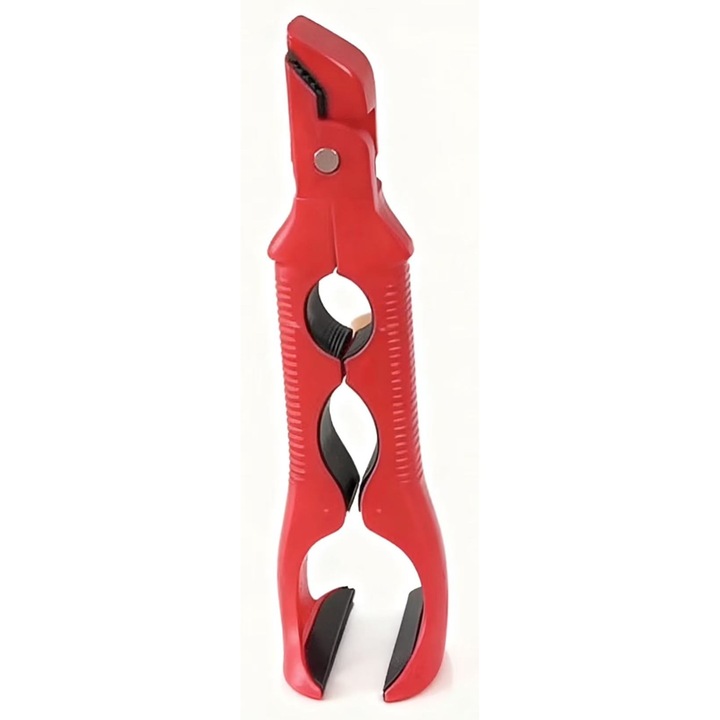 Clește de bucătărie multifuncțional 3-in-1, silicon, anti-arzător, roșu