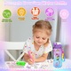 Sticla de apa creativa pentru copii DIY, Axroad Mall, 600ml, Design Unicorn, Cu accesorii, piatra pretioasa, stalp, snur, Material eco, Fara BPA, Dezvolta abilitatile manuale, + 3 ani, Pentru cadouri si cadouri, Violet
