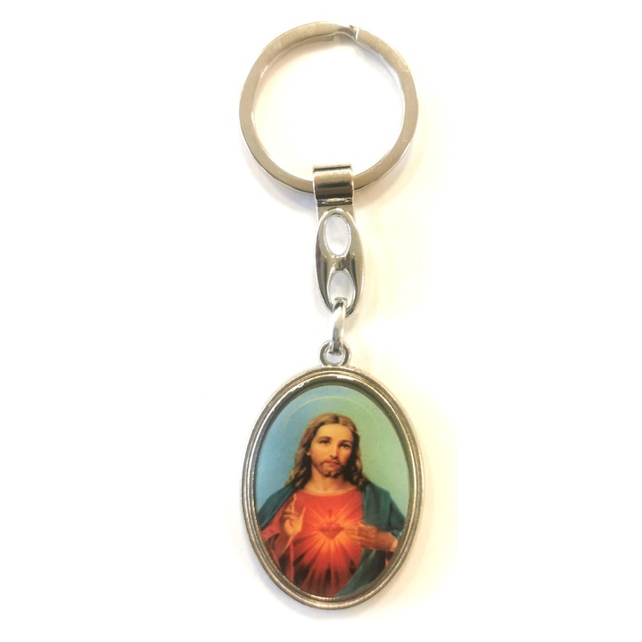 Kulcstartó, Jézus szíve - ovál alakú