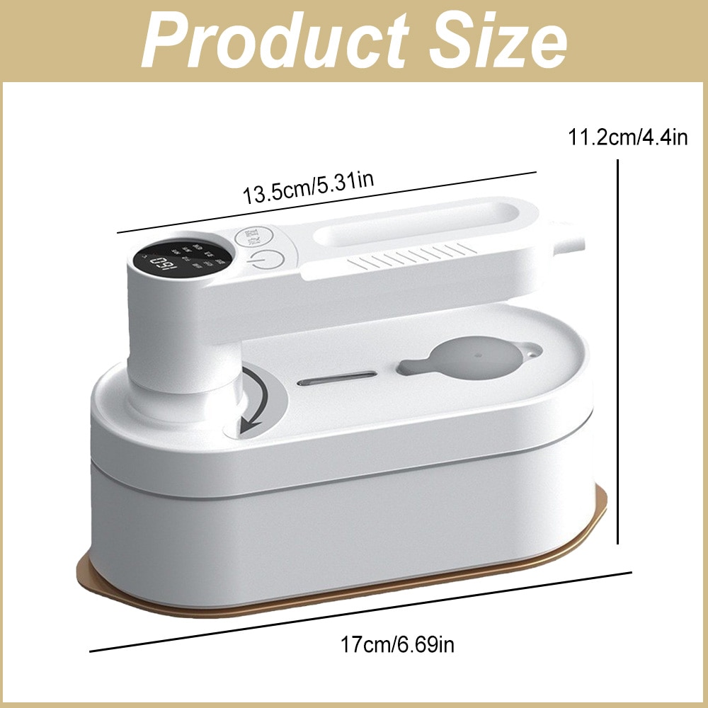 Aparat De Calcat Cu Abur IDAMAKON 8 Moduri Reglabile Putere 1200W 110ml rotire 180° Grade Pliabil Calcare Orizontala si Verticala Functie Umeda/Uscata 10S Incalzire Rapida Anti-Scurgere Alb