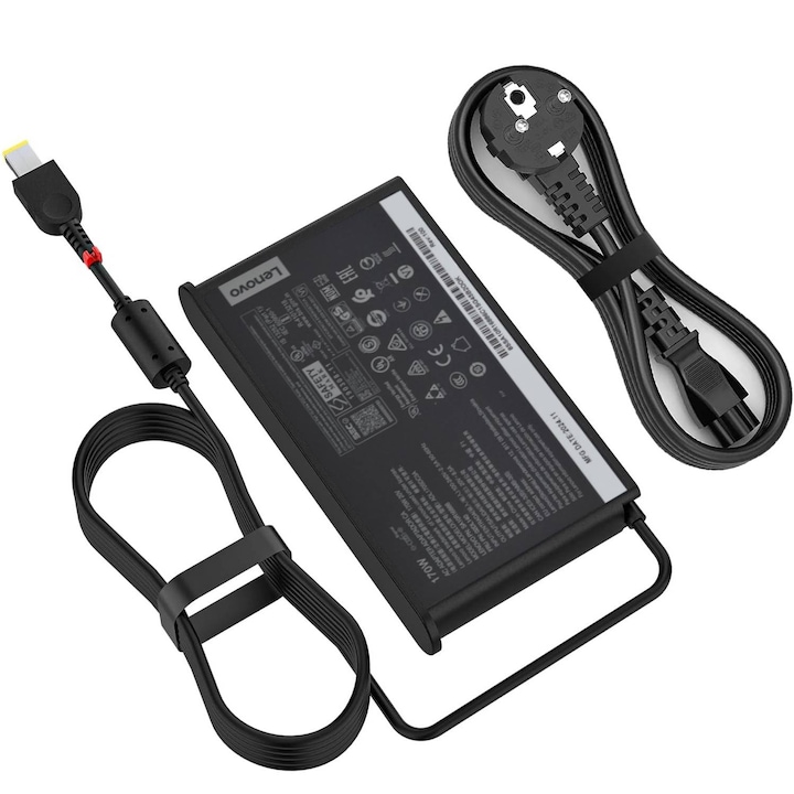 Incarcator laptop, Lenovo, 170W, Tip Dreptunghi galben, compatibil cu Lenovo Legion Slim 5 5i Yoga Pro 9i Lenovo ThinkPad P1 P16 IdeaPad Pro 5 20V 8.5A