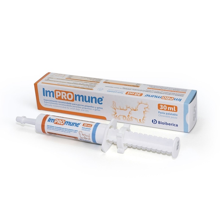 Supliment nutritiv pentru imunitatea cainilor si pisicilor, Bioiberica, Impromune Pasta, 30 ml