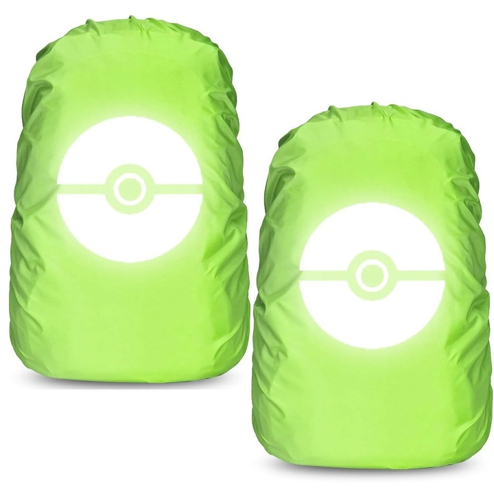 Set 2 huse impermeabile pentru rucsac 45L, protectie ploaie, 35 x 45 cm, verde