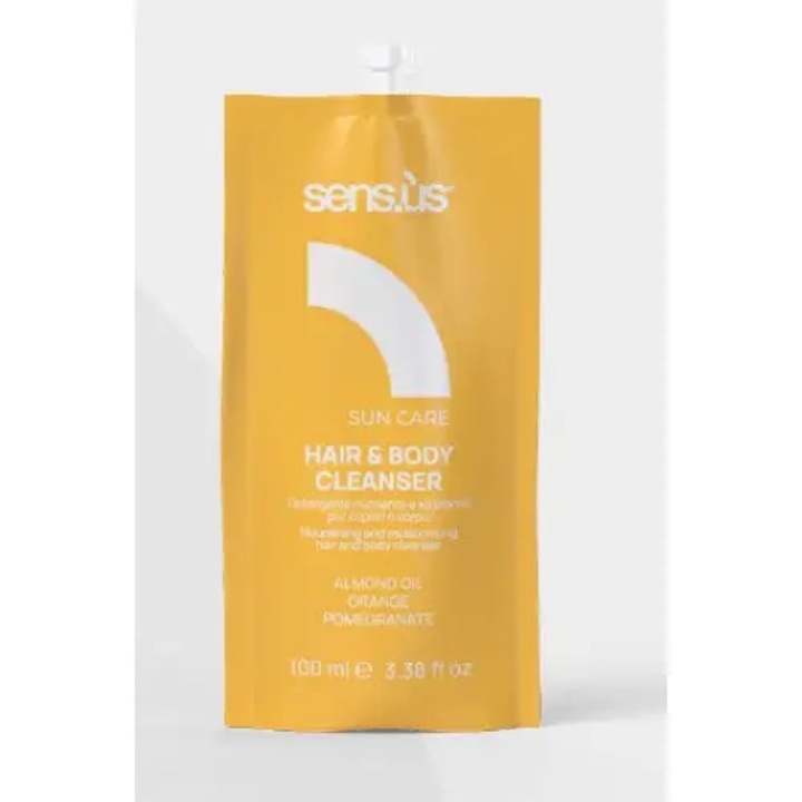 2 az 1-ben haj- és testtisztító gél, Sensus, 100 ml, Gyengéd tisztítás, hidratálás és ellenállhatatlan nyári illat