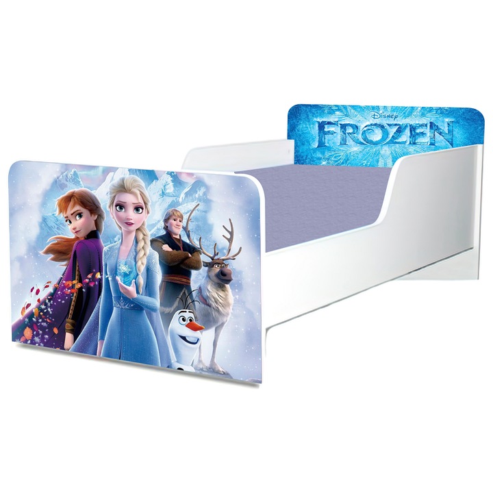 Pat Frozen, Замръзналото кралство, 130x60 см, със защита и включен матрак