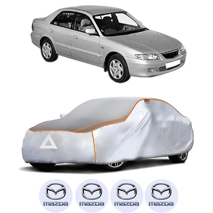 Husa Prelata Antigrindina Auto MAZDA 626 V (GF) din 1997-2002, Protectie auto contra intemperiilor la grindina, Waterproof, 4x Stickere auto MAZDA