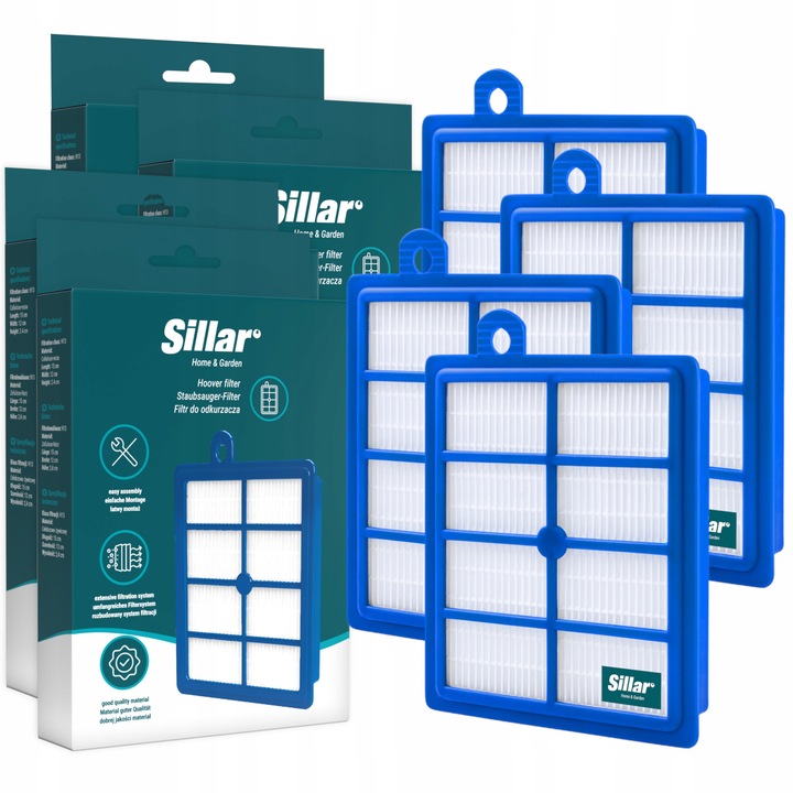 Set 4 filtre pentru aspiratorae compatibil cu Electrolux Classic Silence Ultrasilencer Pure D8 D9 New UltraOne hoover, inlocuire AFS1W EFH12 EFH12W FC8031 H13 FSEL01