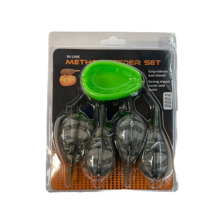 4 etetőkosár + method feeder forma, 80 GR + 80 GR + 80 GR + 80, Dual Fish