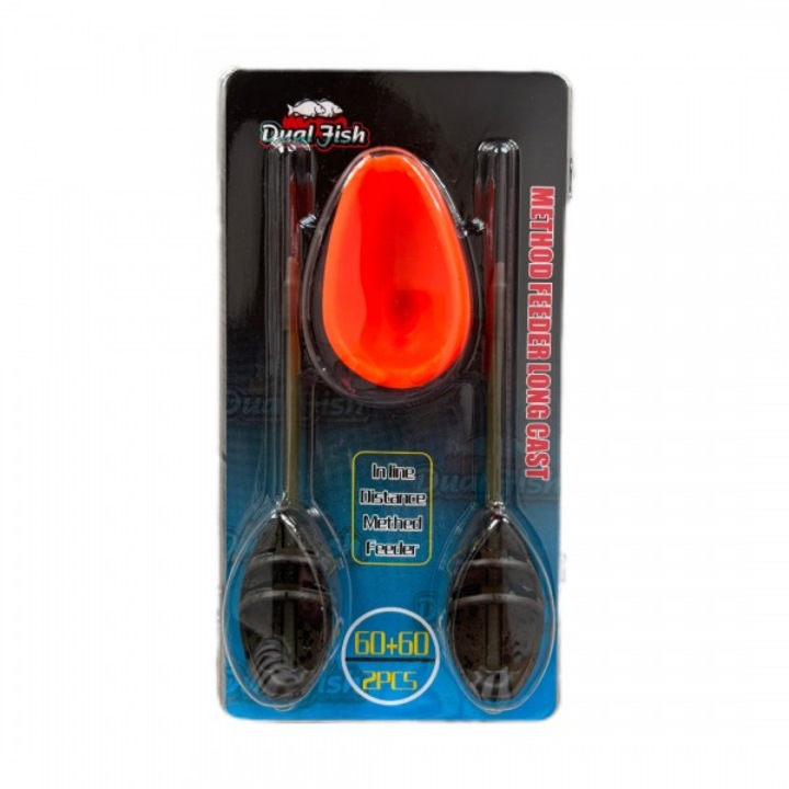 2 Momitoare + matrita method feeder, 60 GR + 60 GR, Dual Fish