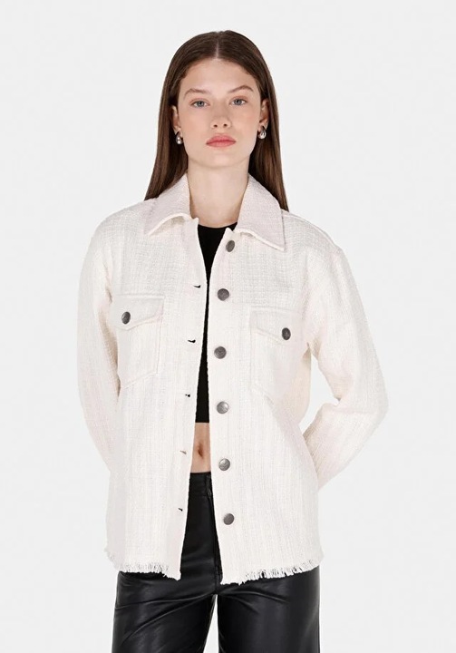 Camasa femei COLIN'S Ecru Regular Fit bumbac, Negru