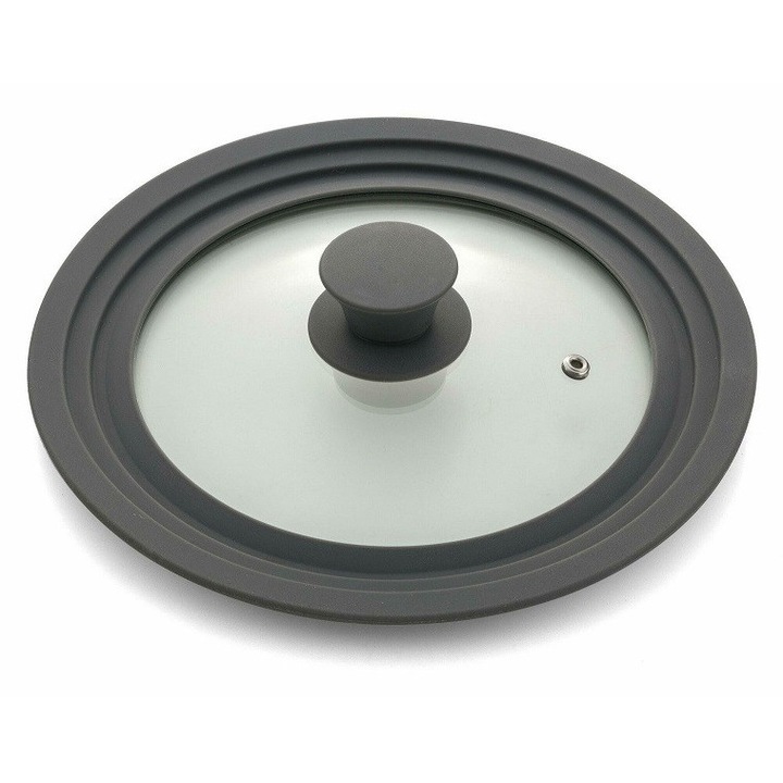 Capace vase pentru gatit NET-POL, regulabila, 22x24x26cm, sticla, silicon