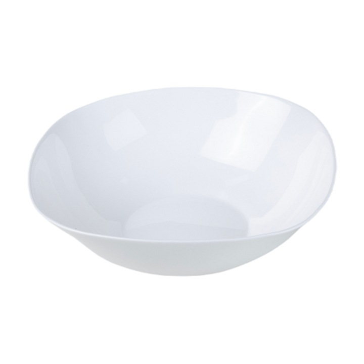 Bol Elit NET-POL, sticla, alb, 18cm