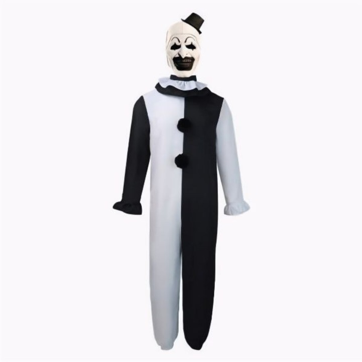 TERRIFIER Костюм на клоун за възрастни, размер XL, черен/бял