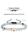 Bratara cu pietre pretioase vindecatoare de 4 mm, cu pandantiv in forma de inima din aur, bratari ajustabile cu pietre de cristal, Fluorit curcubeu (piatra de concentrare)