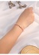 Bratara cu pietre pretioase vindecatoare de 4 mm, cu pandantiv in forma de inima din aur, bratari ajustabile cu pietre de cristal, bijuterii, Rose Quartz, (Piatra acceptarii)